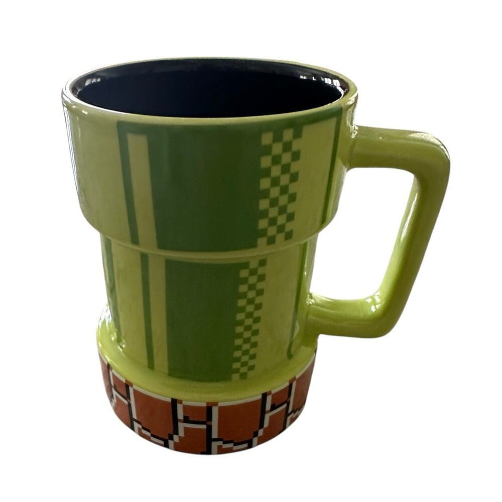 Super Mario Nintendo Coffee Mug Green Warp Pipe Thinkgeek Video Game NES